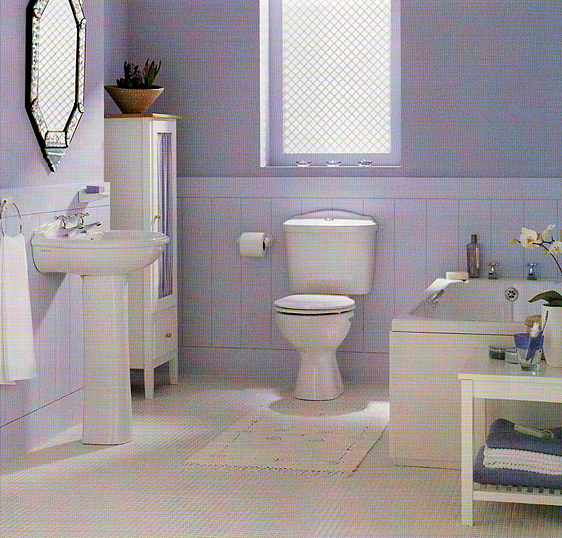 A bathroom suite on display at Ideal For Bathrooms