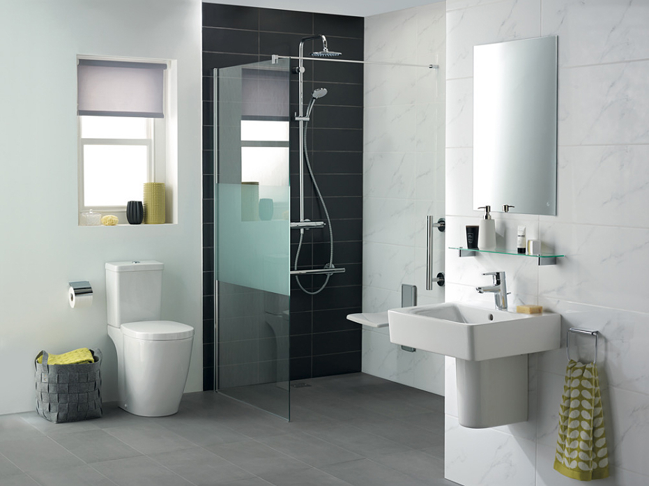 A modern bathroom suite from Ideal For Bathrooms