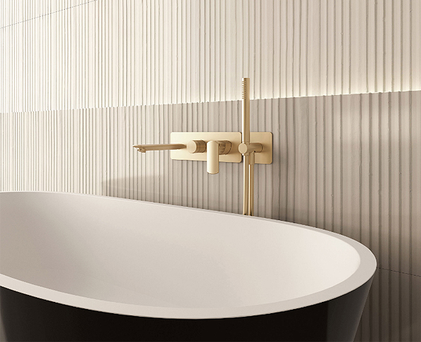 Antique bronze Clearwater bath filler with traditional styling.