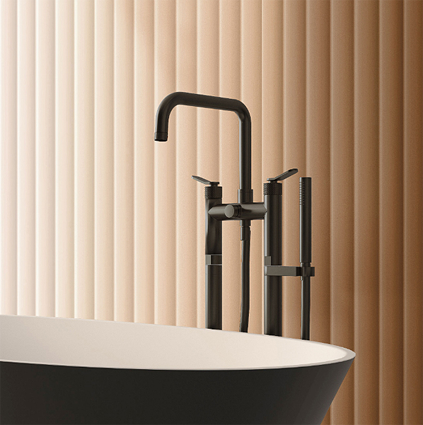 Custom-finish Clearwater bath filler.