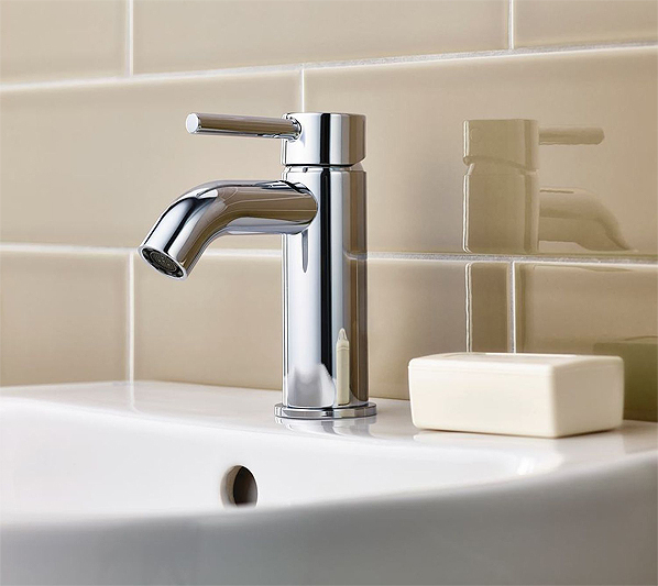 Ideal Standard Tesi single-lever basin mixer in polished chrome.
