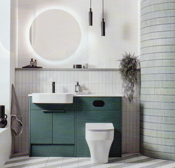 Roper Rhodes wall-hung vanity units showcase clean lines and rich finishes.