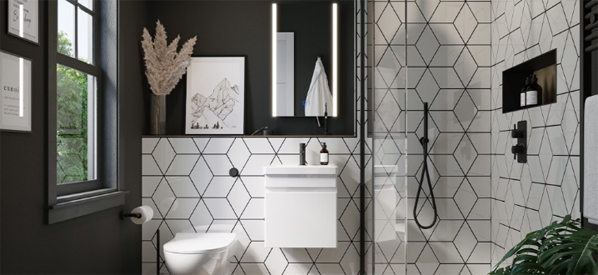 Contemporary Saneux countertop basin in matt white finish.