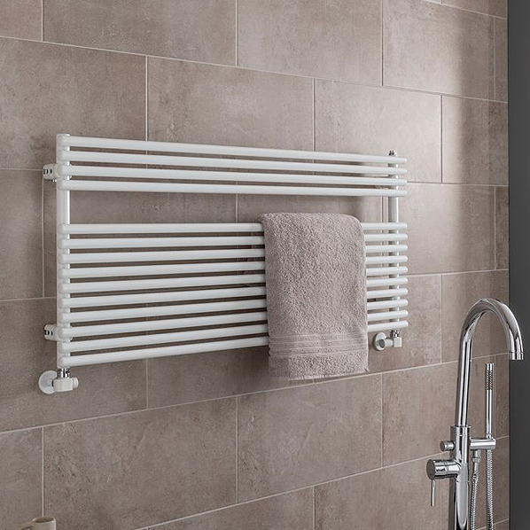 Vertical designer radiators maximise heat output while saving wall space.