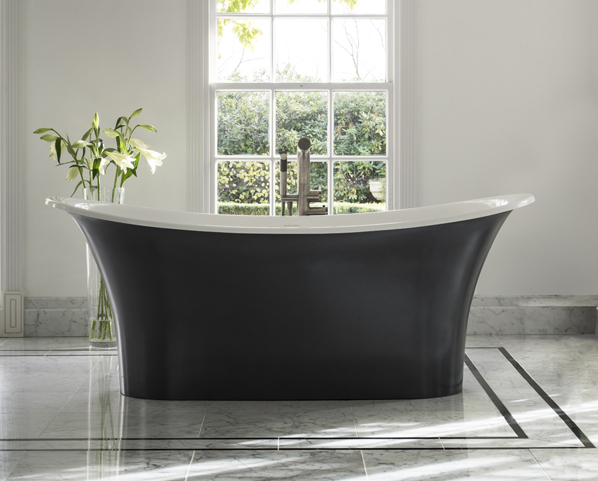 Victoria + Albert freestanding QUARRYCAST bath in a luxury bathroom.